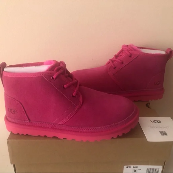 UGG Neumel Chukka Suede Leather Boot. Taffy Pink. New. Size: 8 - Picture 7 of 9